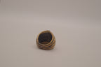 Lia Sophia "Diverge" antiqued brass-tone cocktail ring