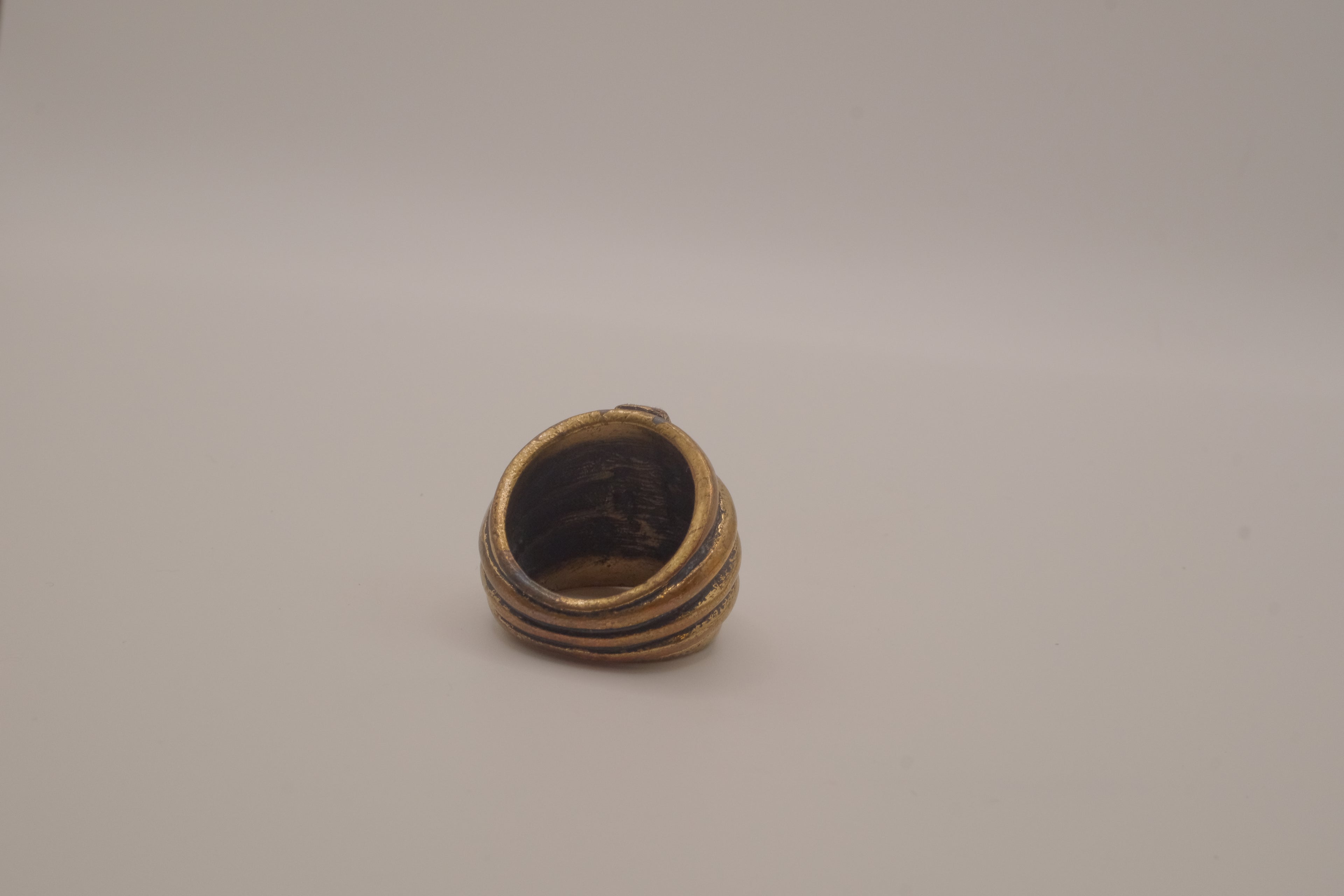 Lia Sophia "Diverge" antiqued brass-tone cocktail ring