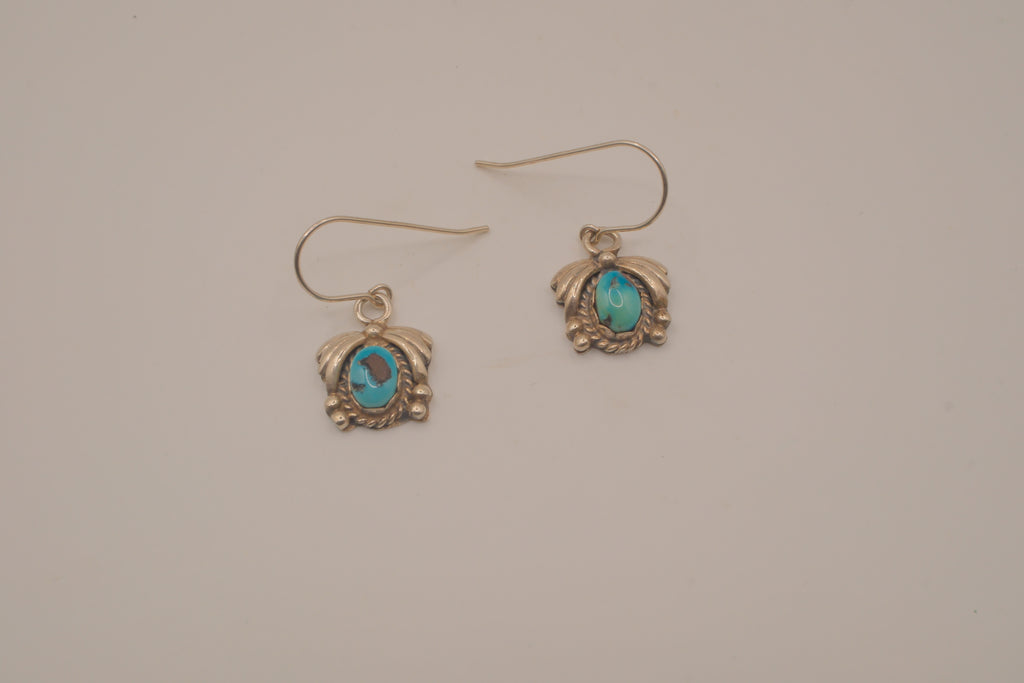 Sterling silver turquoise dangle earrings