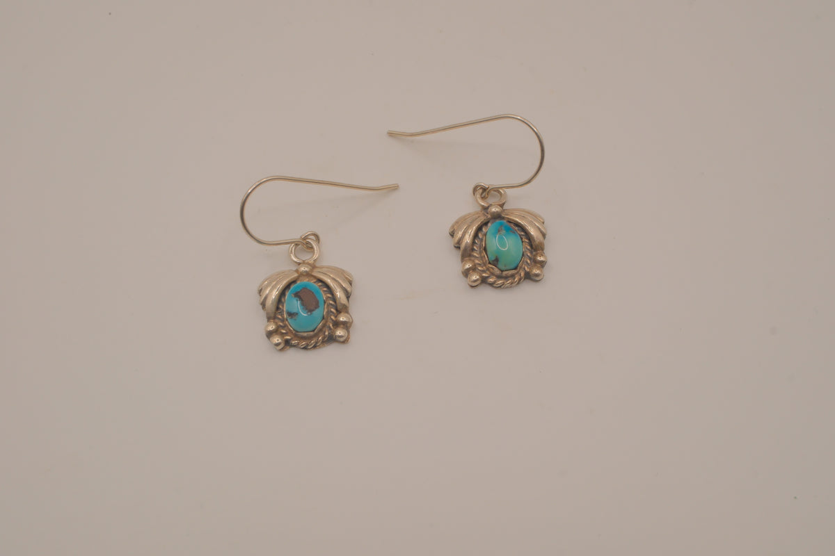 Sterling silver turquoise dangle earrings
