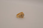 Vintage White Opal gold filigree ring