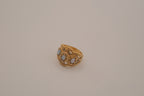 Vintage White Opal gold filigree ring