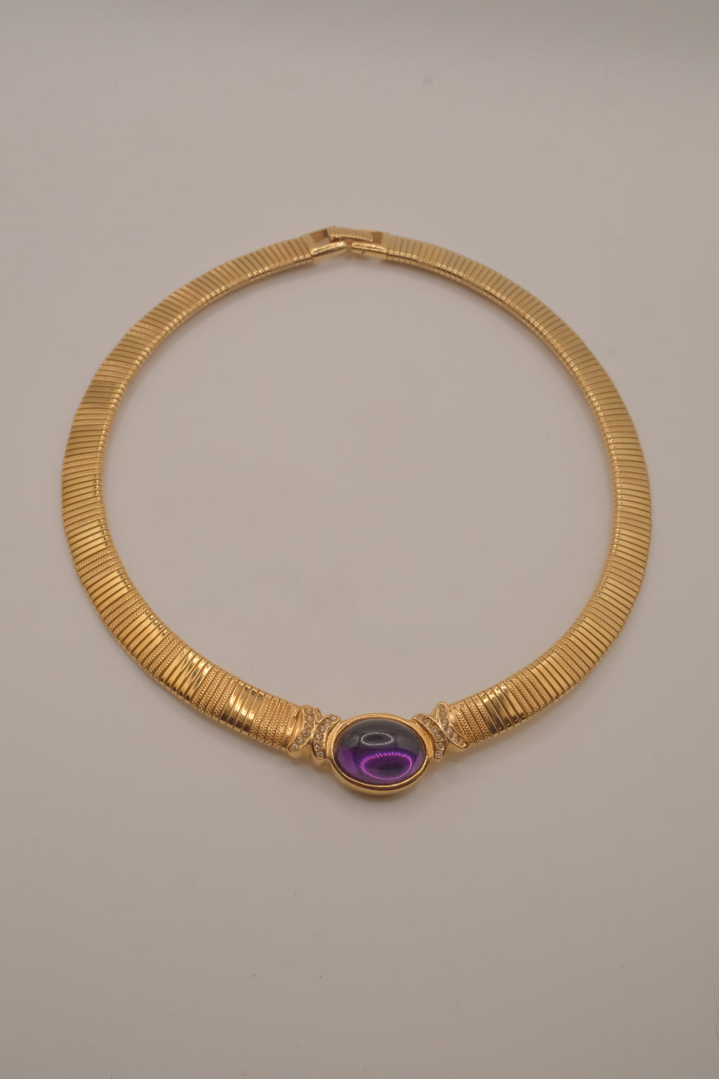Vintage gold-toned Omega collar necklace