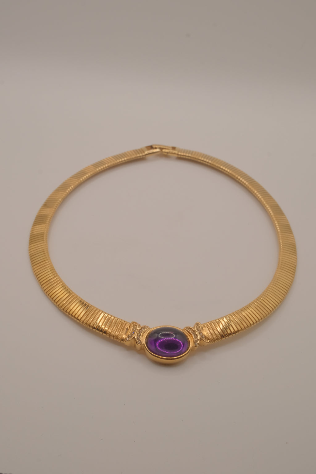 Vintage gold-toned Omega collar necklace