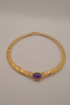 Vintage gold-toned Omega collar necklace
