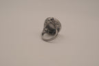 Deep Blue gunmetal statement ring