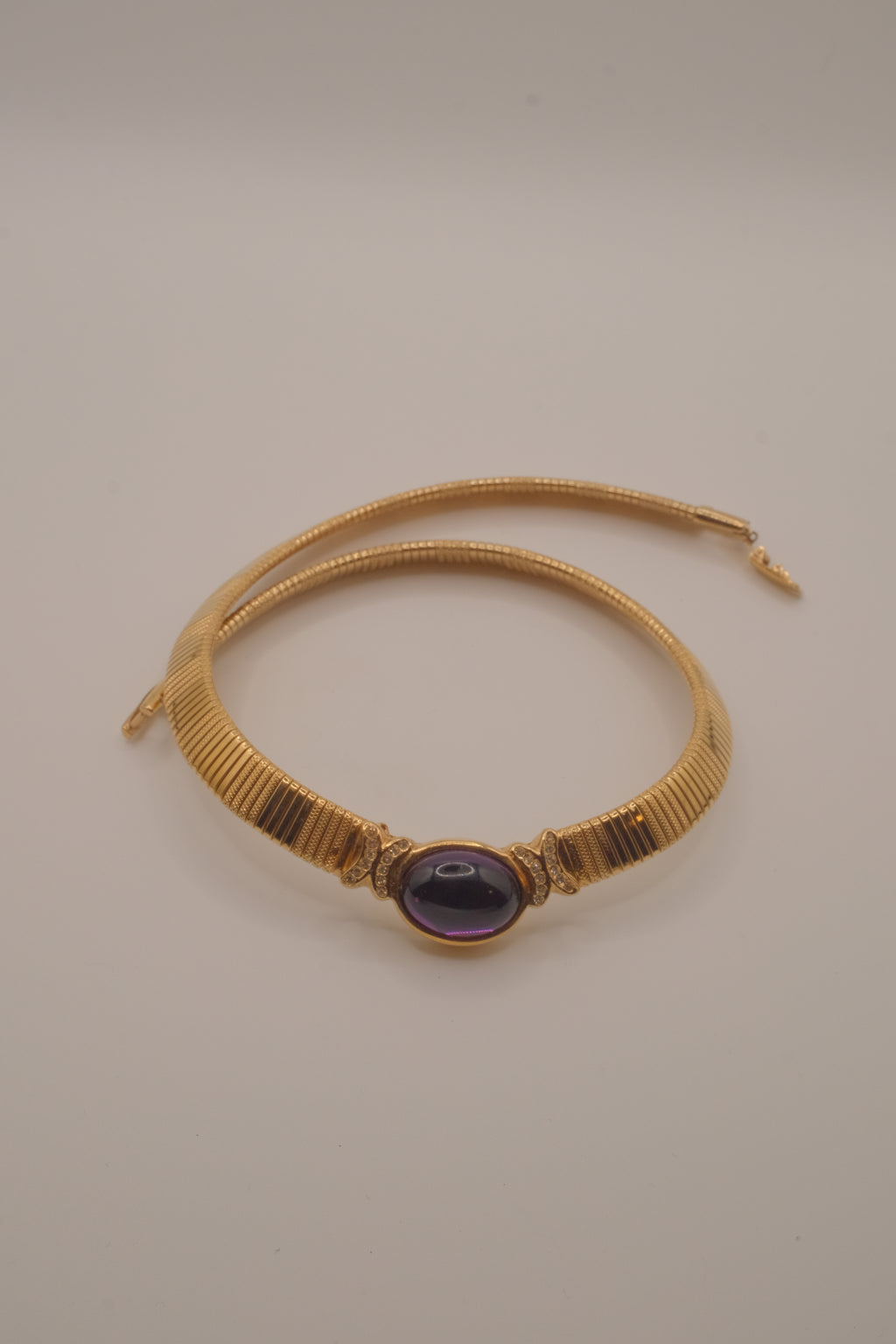 Vintage gold-toned Omega collar necklace