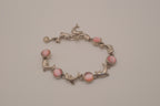 Reworked dolphin and Pink stones link bracelet