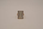 Vintage sterling silver mother-of-pearl statement ring