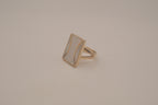 Vintage sterling silver mother-of-pearl statement ring