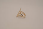 Vintage sterling silver mother-of-pearl statement ring