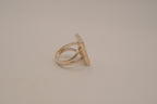 Vintage sterling silver mother-of-pearl statement ring