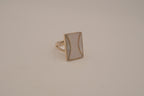Vintage sterling silver mother-of-pearl statement ring