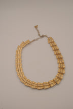 Vintage 1960s reticulated gold-plated textural collar necklace