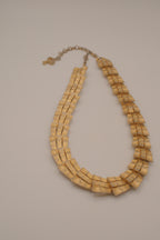 Vintage 1960s reticulated gold-plated textural collar necklace