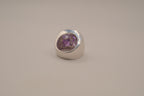 Vintage Art deco Amethyst grid-pattern band ring