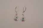 ELLE Sterling Silver Blue Topaz Dangle Earrings