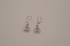 ELLE Sterling Silver Blue Topaz Dangle Earrings