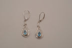 ELLE Sterling Silver Blue Topaz Dangle Earrings