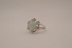 Vintage sterling silver Jade cocktail ring