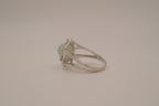 Vintage sterling silver Jade cocktail ring