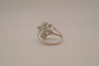 Vintage sterling silver Jade cocktail ring