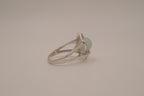 Vintage sterling silver Jade cocktail ring