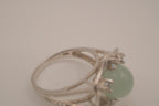 Vintage sterling silver Jade cocktail ring