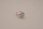 Vintage sterling silver Jade cocktail ring