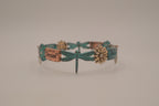Vintage tri-tone dragonfly stretch bracelet