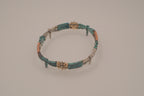 Vintage tri-tone dragonfly stretch bracelet