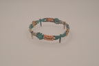 Vintage tri-tone dragonfly stretch bracelet