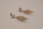 Vintage Sterling silver scrollwork screw back earrings