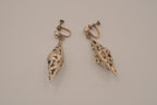 Vintage Sterling silver scrollwork screw back earrings