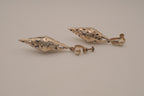 Vintage Sterling silver scrollwork screw back earrings