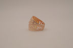 Vintage floral enamel dome ring
