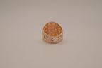 Vintage floral enamel dome ring