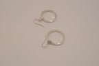 Sterling silver open-circle dangle hoop earrings