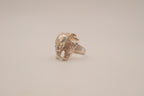 Vintage Sterling silver sculpted elephant ring