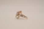 Vintage Sterling silver sculpted elephant ring