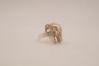 Vintage Sterling silver sculpted elephant ring