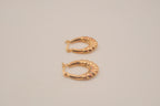 Vintage Vermeil ribbed hoop earrings