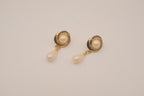 Vintage faux pear and enamel drop earrings
