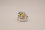 Vintage Ornate Green stone ring