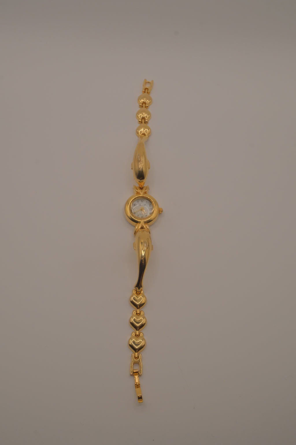 Vintage-style dolphin bracelet watch