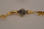 Vintage-style dolphin bracelet watch