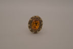 Vintage honey-amber cocktail ring&nbsp;