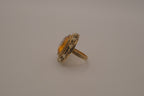 Vintage honey-amber cocktail ring&nbsp;