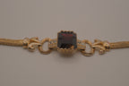 Vintage Victorian-style gold-tone link bracelet