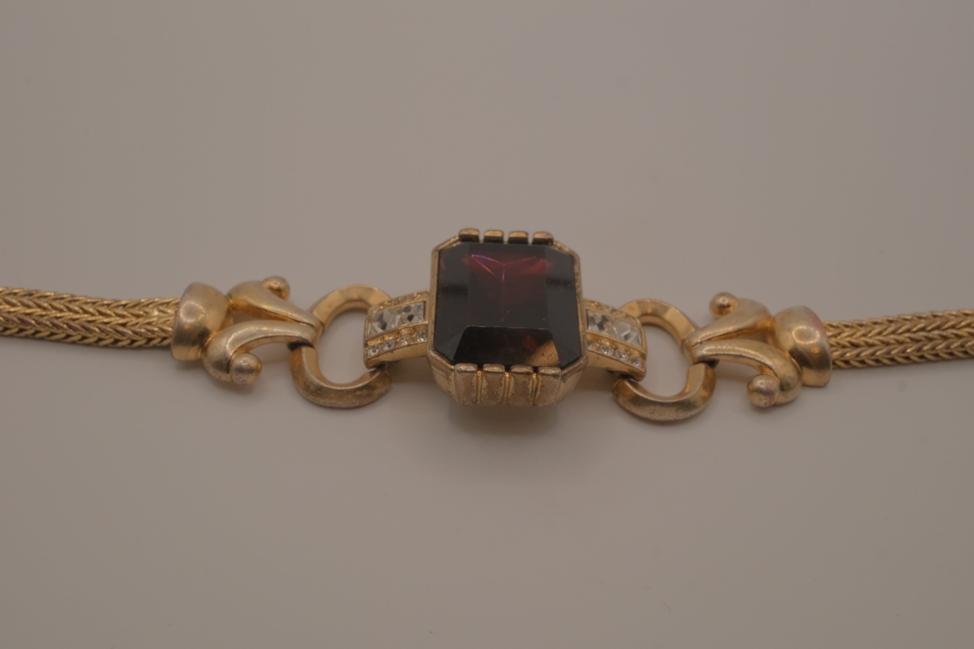 Vintage Victorian-style gold-tone link bracelet